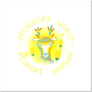 No Texture With Text Pure Bright Colors Version - Believer's World Resident Wopwop 2 Posters and Art